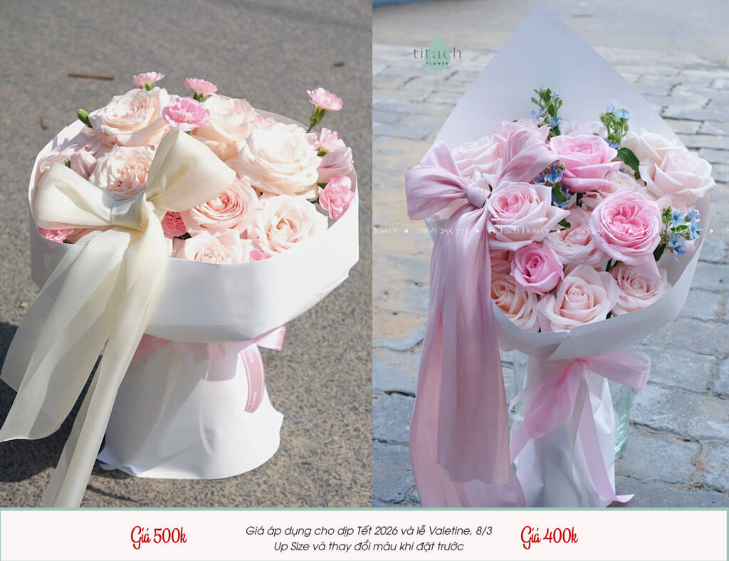 bo hoa hong mix no cong chua