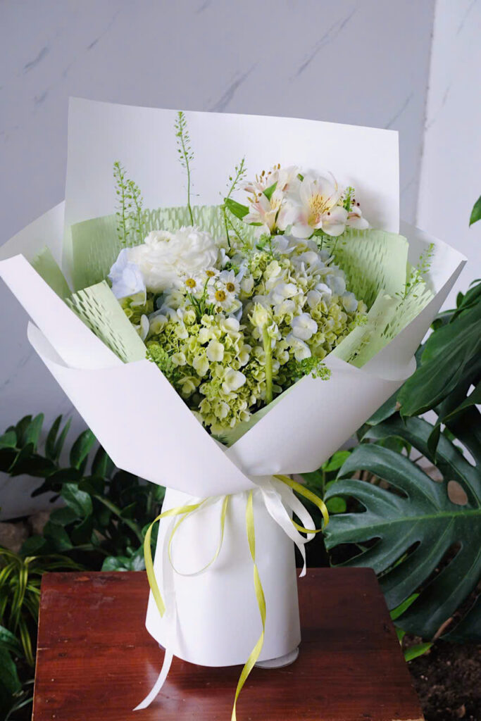 bo cam tu cau mix xanh la trang