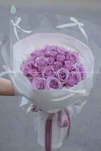 bo hoa hong tim mong mo