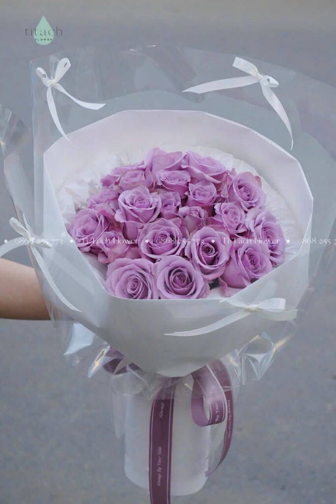 bo hoa hong tim mong mo